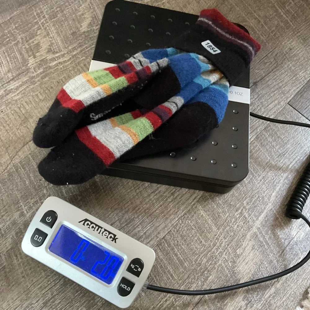 Smartwool Merino Wool Striped Crew Socks Womens Multi Color Hiking Outdoor